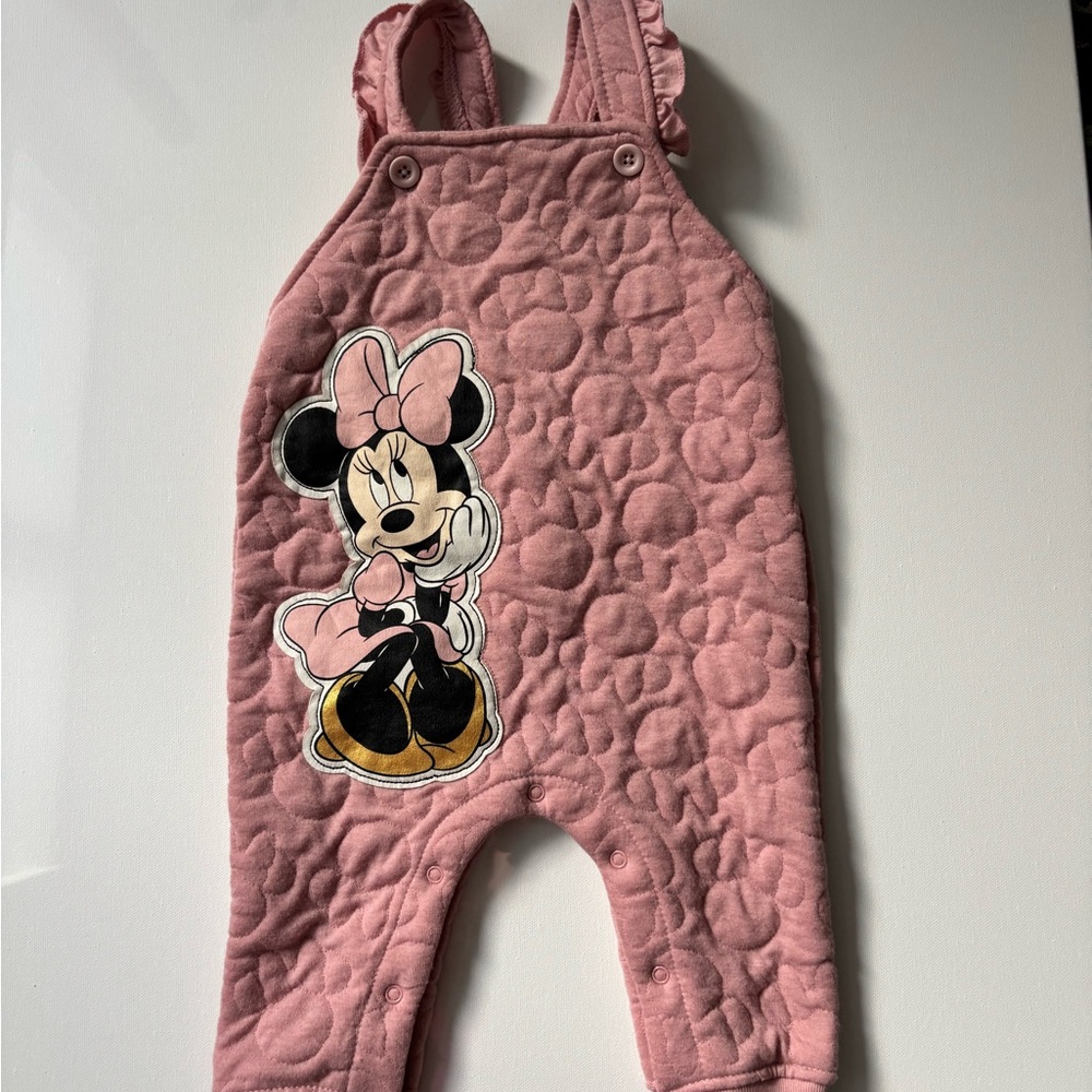 Pink Minnie Mouse Quilted Romper 6m to 9m